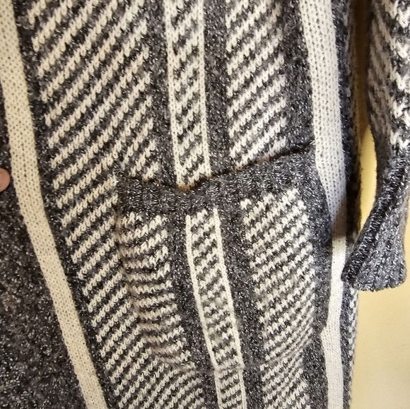 Debut Striped long line cardigan duster Size Medium/Large - Picture 7 of 10